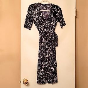 Black & White, Chaps Faux Wrap Dress
